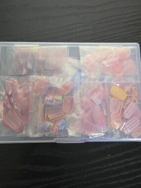 New case of 6 packs (144 pieces) press on nail variety pack . 12 sizes  6 styles